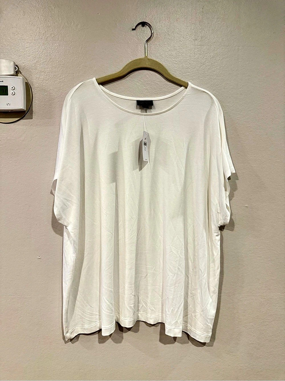 J.Jill Wearever Collection White Short Sleeve Top XL NWT